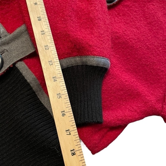 Tribal 100% Wool Sweater/Cardigan Size Medium Mock Neck-Large Buttons - Picture 7 of 10